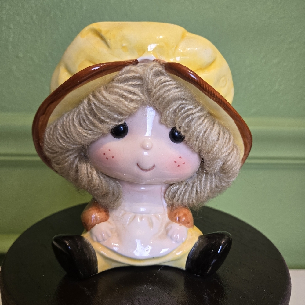 Vintage Nancy Pew Ceramic Moppet Head Vase 5.5" Japan